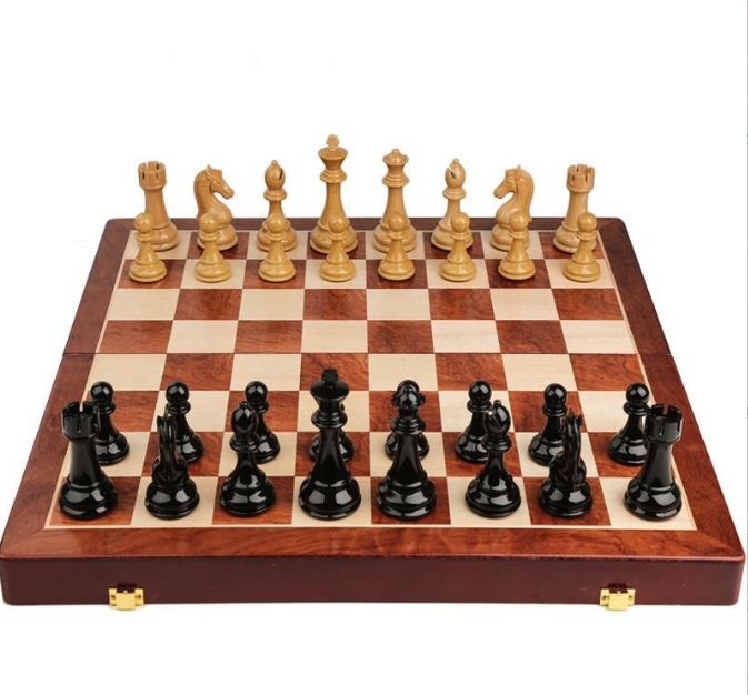 Board Game Logo - 3 in 1 wooden chess foldable