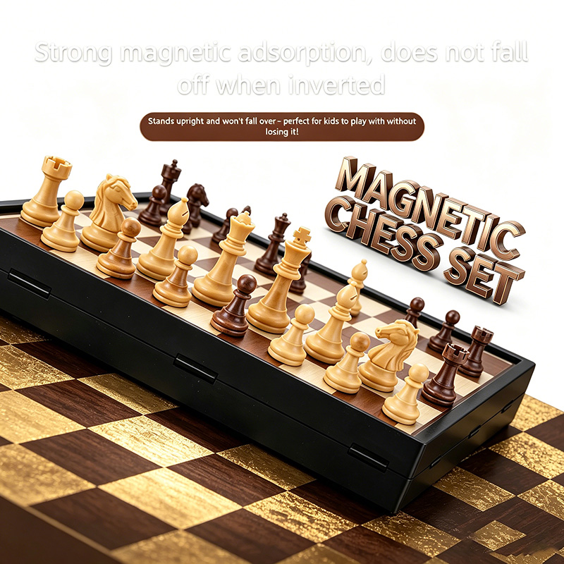 Board Game Electronic Table - 24CM Foldable Magnetic Chess Game Board