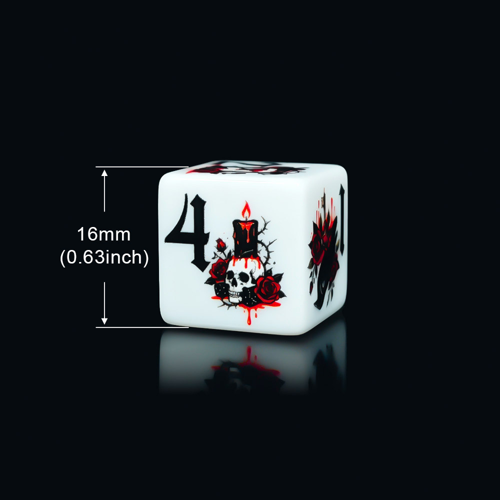 12Pcs Gothic Rose 16MM Printed - Board Game Electronic Table 评论和价格