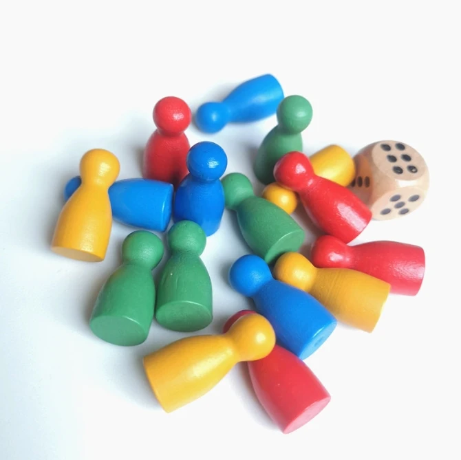 100 Pcs Colorful Wooden Chess  - Board Game Harvest 评论和价格