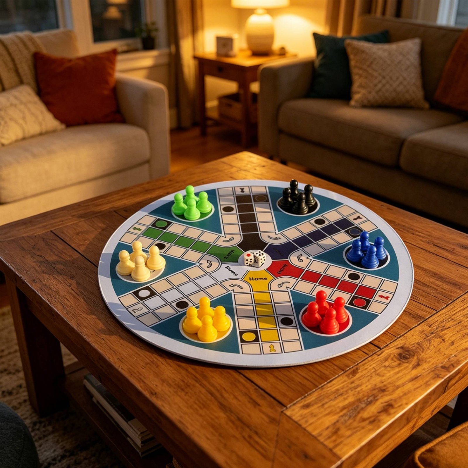 Ludo Game Set 6 Players Round  - Board Game Ludo 评论和价格