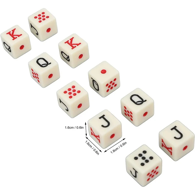 10Pcs/set 16mm Poker Dice Game - Board Game Ludo 评论和价格