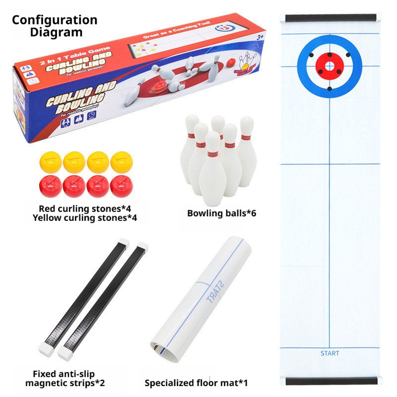 New Mini Curling&Bowling Table - Board Game Electronic Table 评论和价格