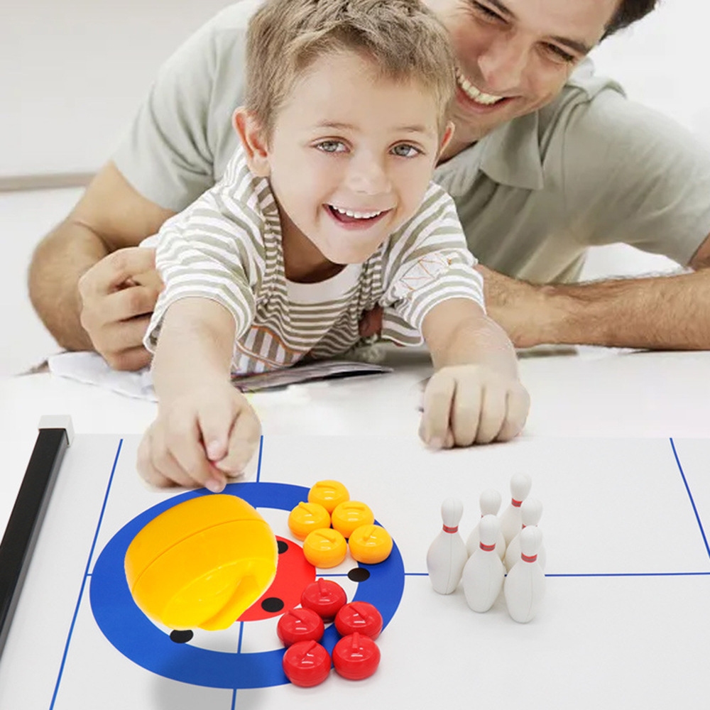 New Mini Curling&Bowling Table - Board Game Electronic Table 评论和价格