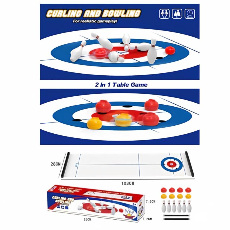 New Mini Curling&Bowling Table - Board Game Electronic Table 评论和价格