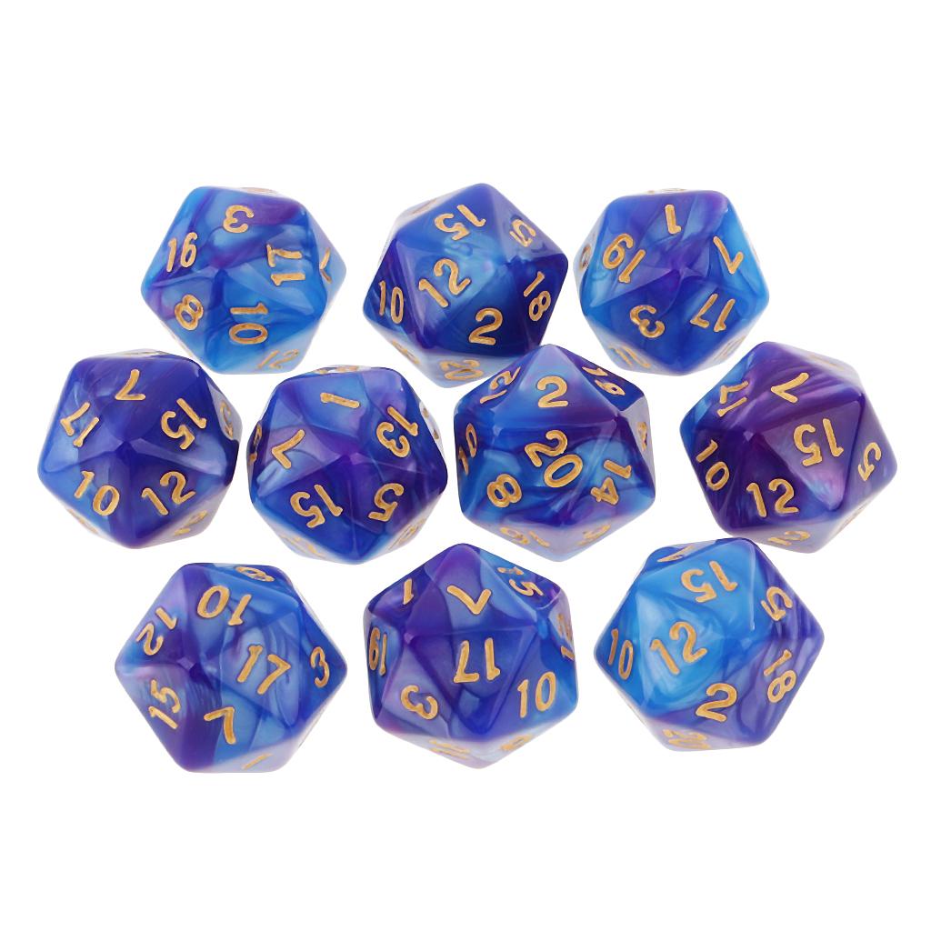 10pcs Polyhedral 20 Sided Dice - Board Game Electronic Table 评论和价格