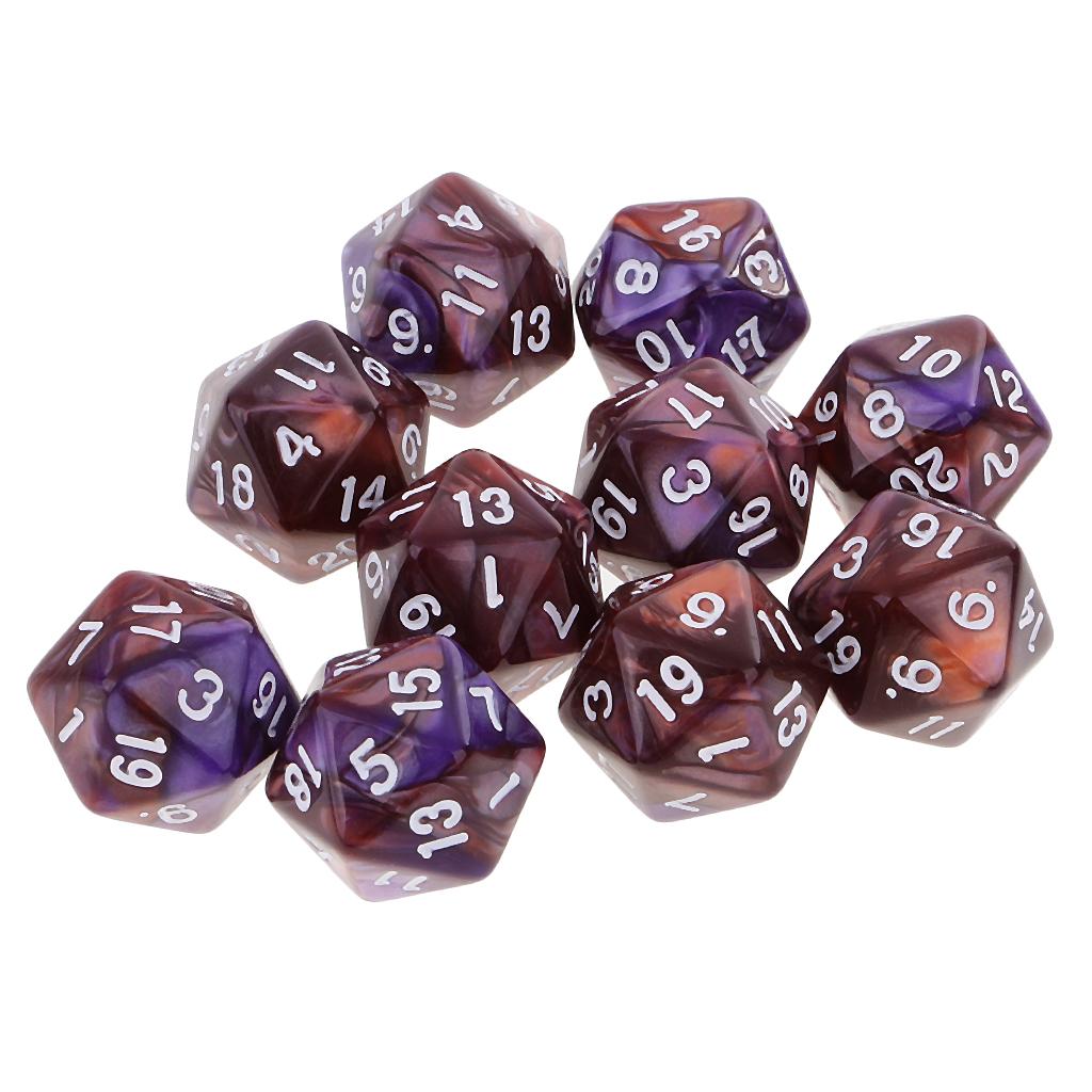10pcs Polyhedral 20 Sided Dice - Board Game Electronic Table 评论和价格