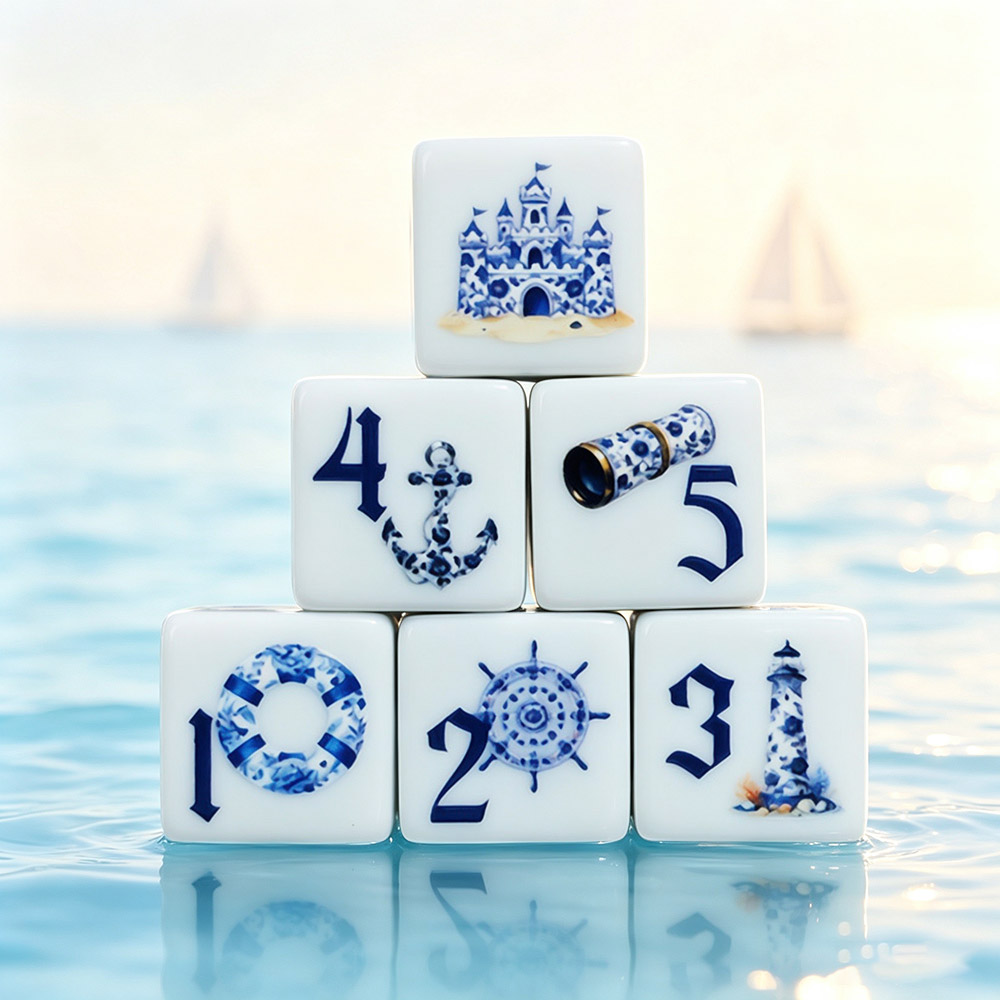 12Pcs Blue Nautical 16MM Print - Board Game Electronic Table 评论和价格