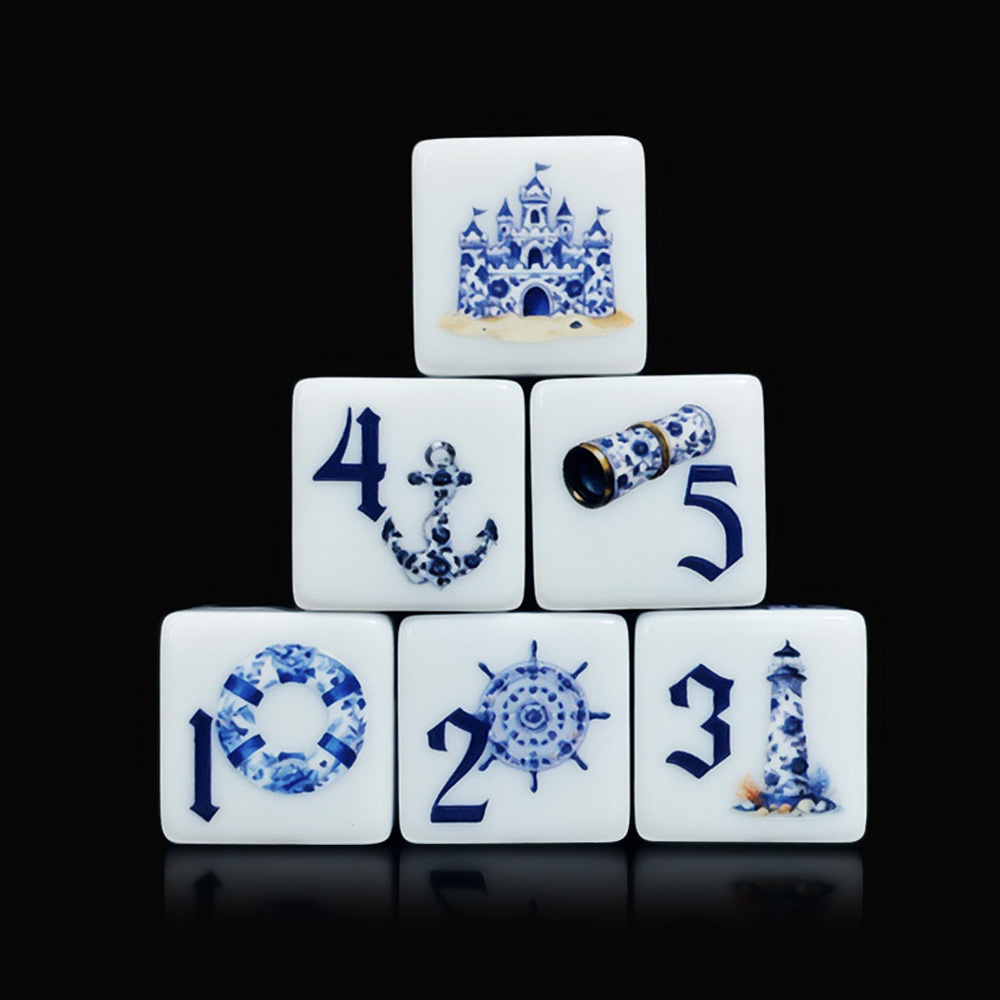 12Pcs Blue Nautical 16MM Print - Board Game Electronic Table 评论和价格