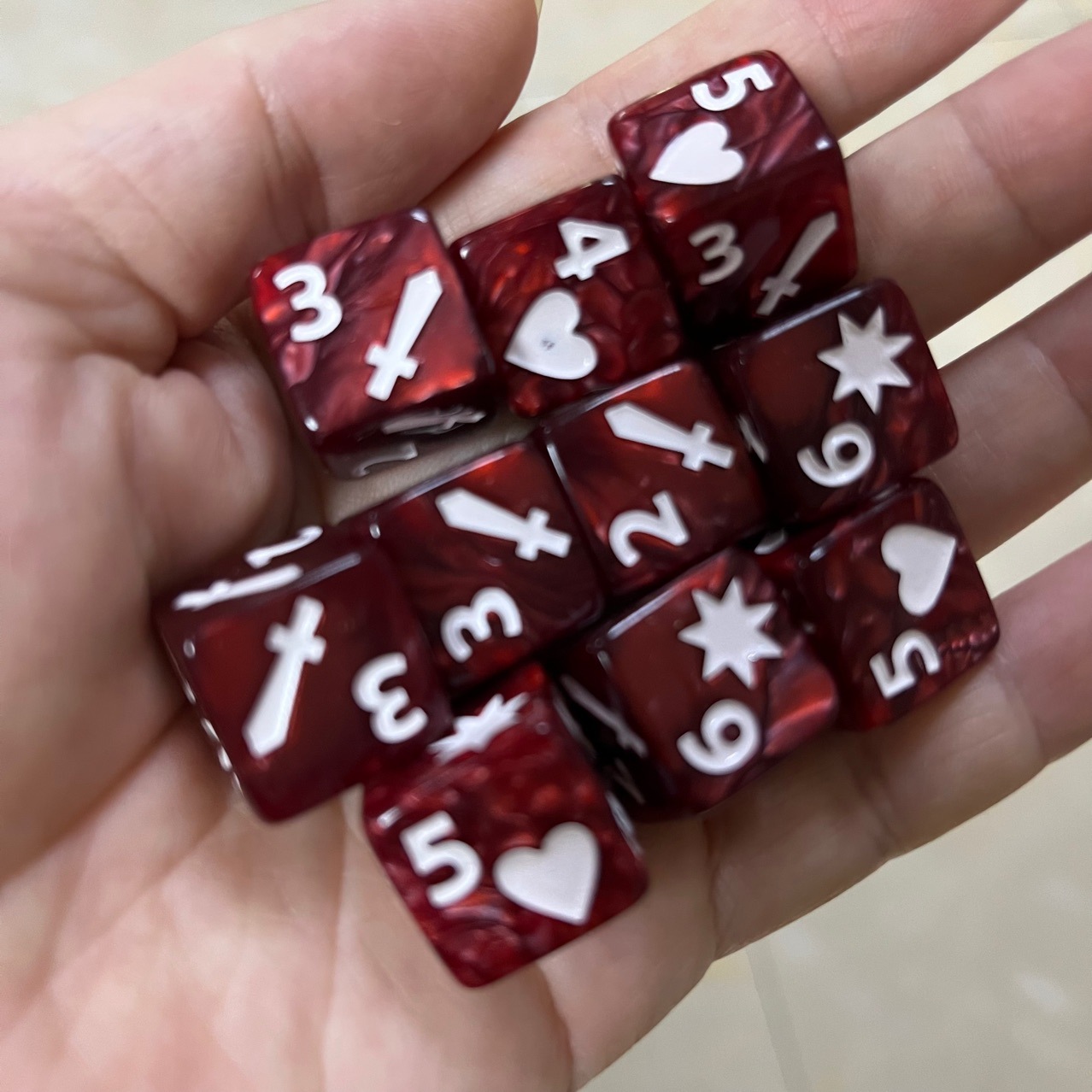 10 Pcs Set of New 16mm 6 Sided - Board Game Ludo 评论和价格