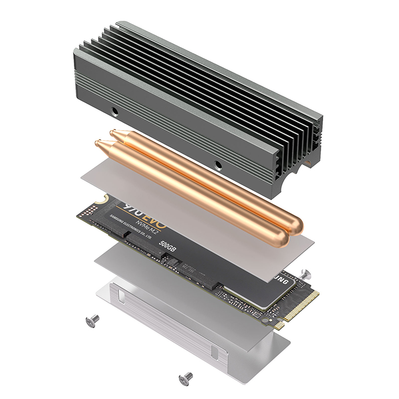 Dual Copper Heat Pipe M.2 SSD  - Board Game Heat 评论和价格